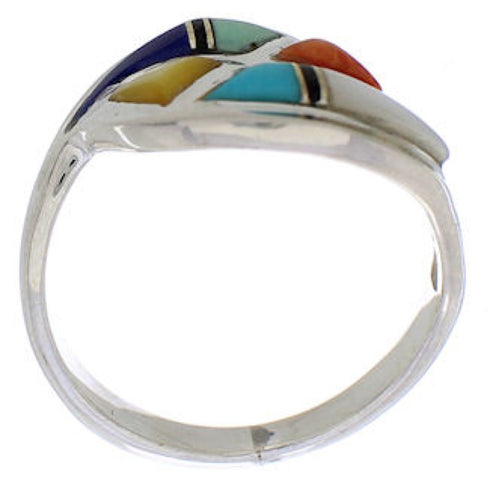 Southwest Multicolor Genuine Sterling Silver Ring Size 4-3/4 WX41184